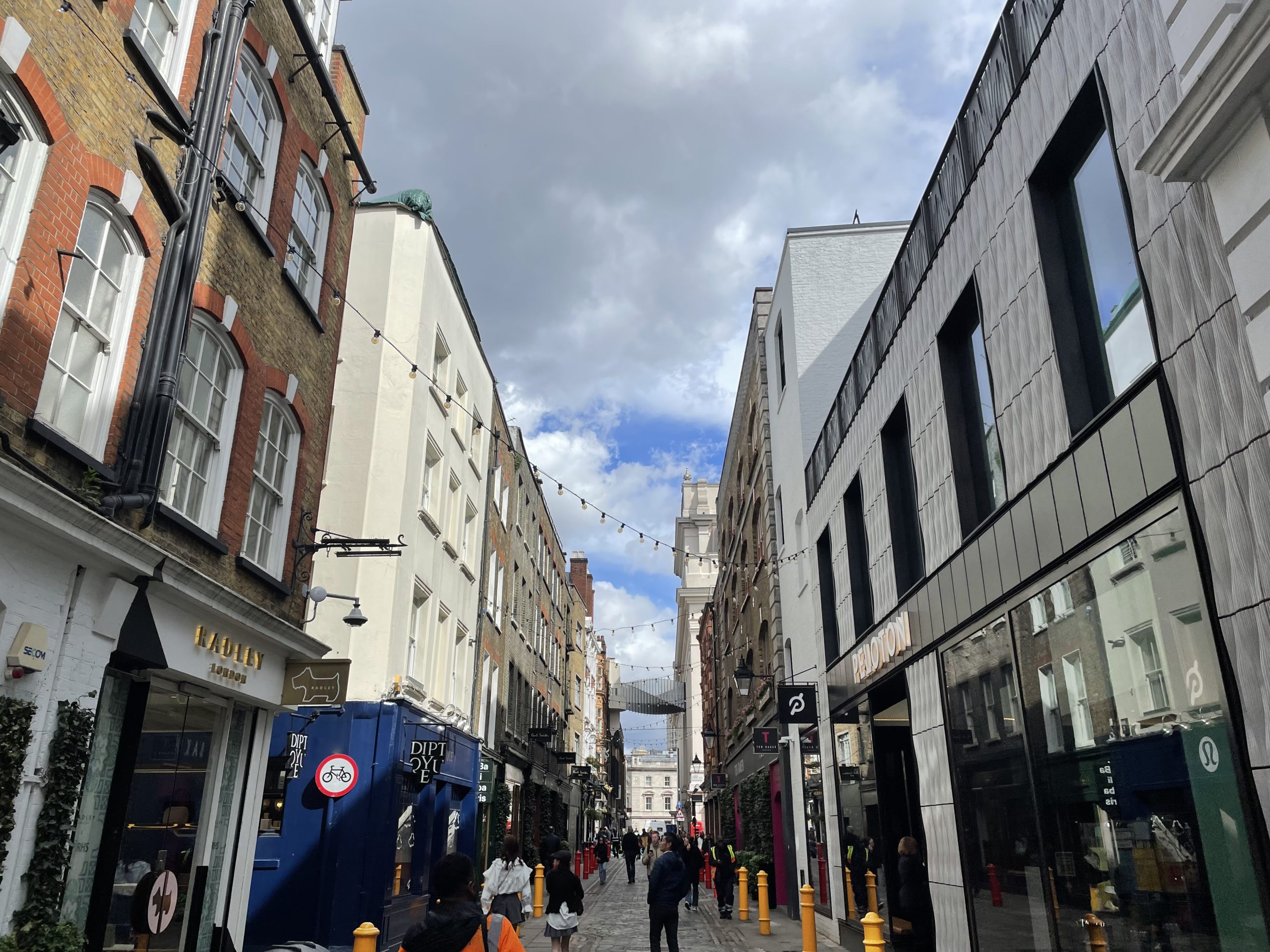View down a typical high street with retail and commercial premises both sides