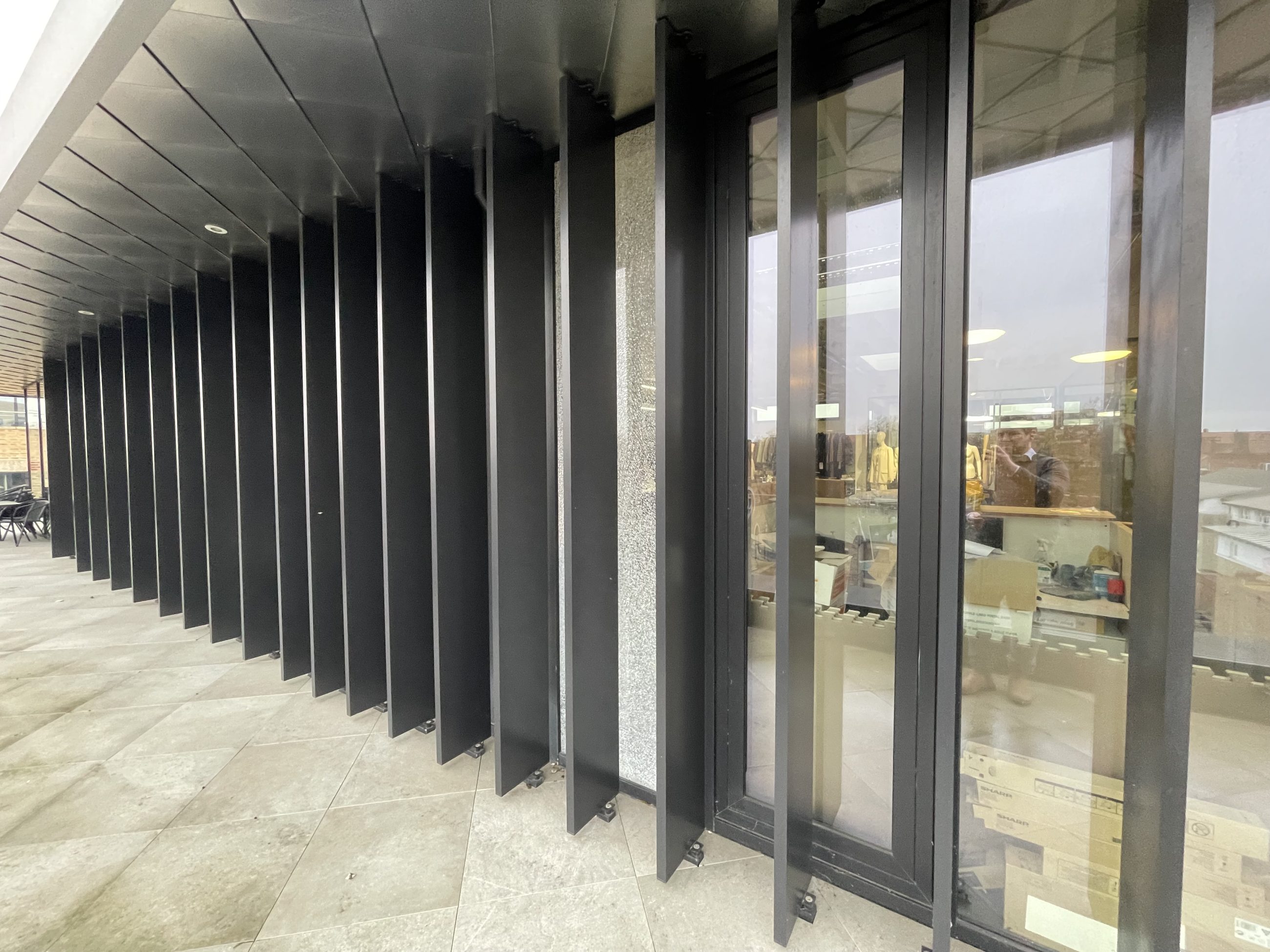 Close-up of the frontage of a commercial building in Winchester