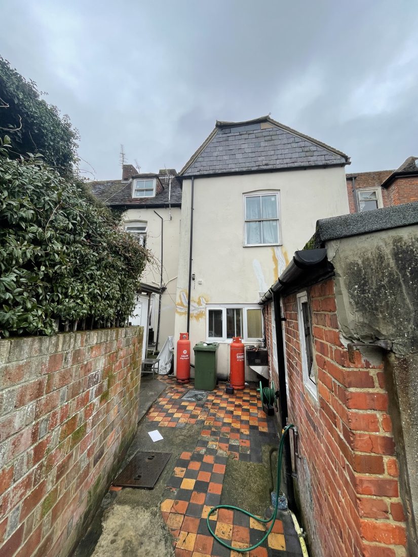 Rear elevation of a terraced property in chichester.
