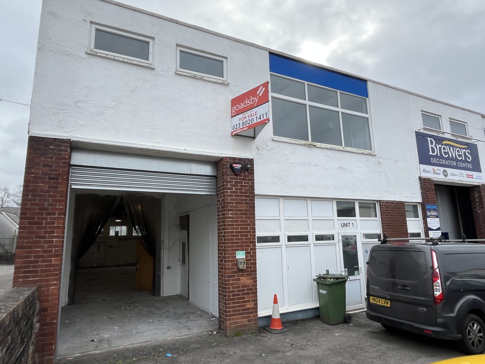 Front of an industrial unit in Hedge End, Southampton.