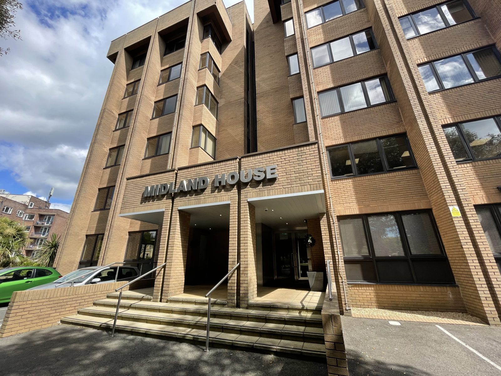 The front elevation of Midland House in Bournemouth ahead of a commercial building survey.