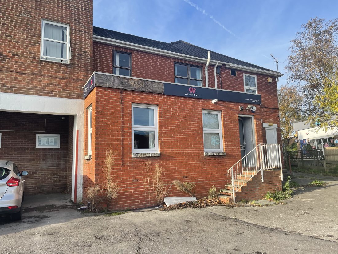 Rear elevation of a commercial office in Hedge End, Southampton.